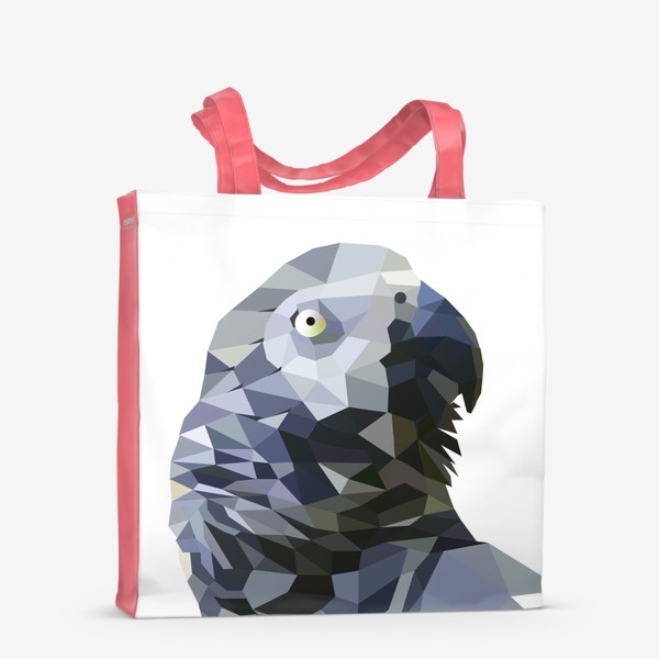 Сумка-шоппер «Попугай Жако, Серый африканский попугай, Экзотические птицы и животные»