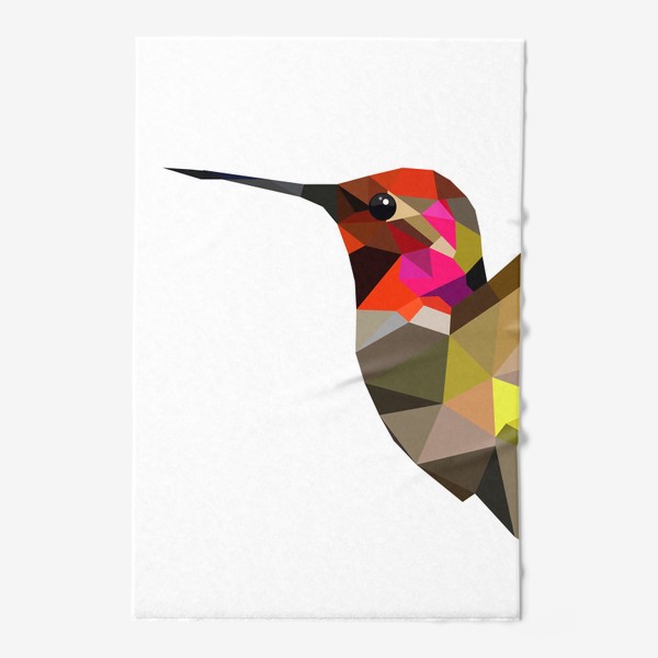 Полотенце «Розовая колибри, Экзотические птицы, Тропические птицы, Южная Америка»