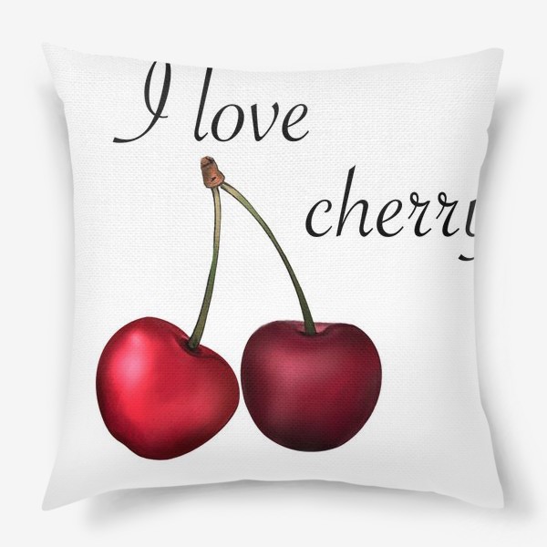 Подушка «лето ягоды черешни»
