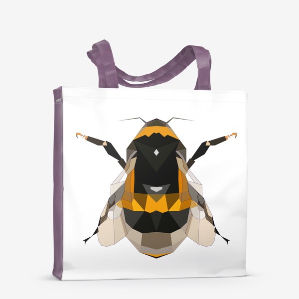 Сумка-шоппер «Пчела Шмель Летающие насекомые, Мёд, Луг, Цветы»