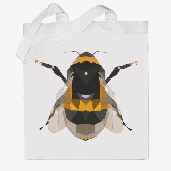 Сумка хб «Пчела Шмель Летающие насекомые, Мёд, Луг, Цветы»