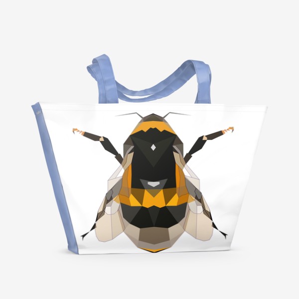 Пляжная сумка «Пчела Шмель Летающие насекомые, Мёд, Луг, Цветы»