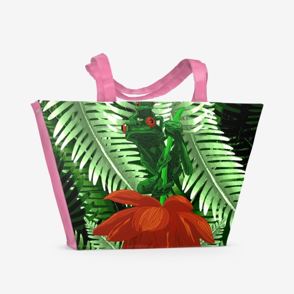 Пляжная сумка «Красноглазая лягушка»
