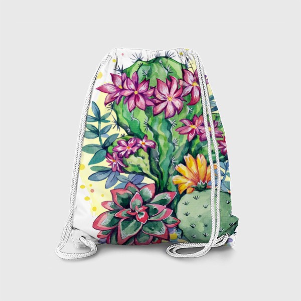 Рюкзак «Цветущие кактусы -3 (серия иллюстраций)»