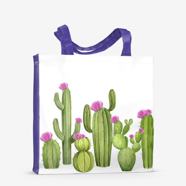 Сумка-шоппер «Кактусы в цвету»