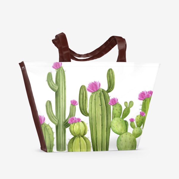 Пляжная сумка «Кактусы в цвету»
