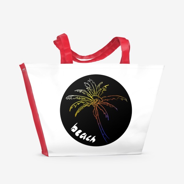 Пляжная сумка «Радужная пальма»