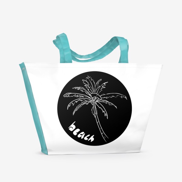 Пляжная сумка «Пальма в круге»