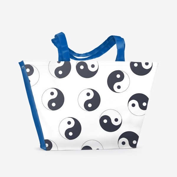 Пляжная сумка «Инь ян паттерн. Китайский символ равновесия»