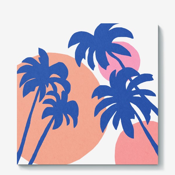 Холст «Пальмы абстракция летний принт»