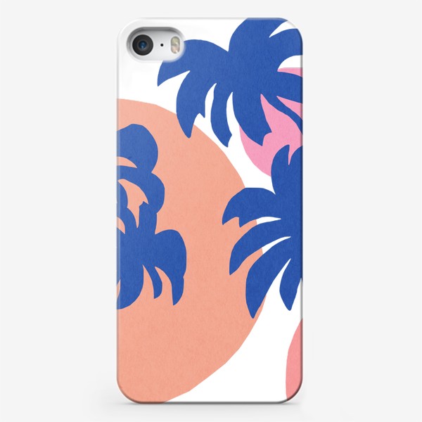 Чехол iPhone «Пальмы абстракция летний принт»