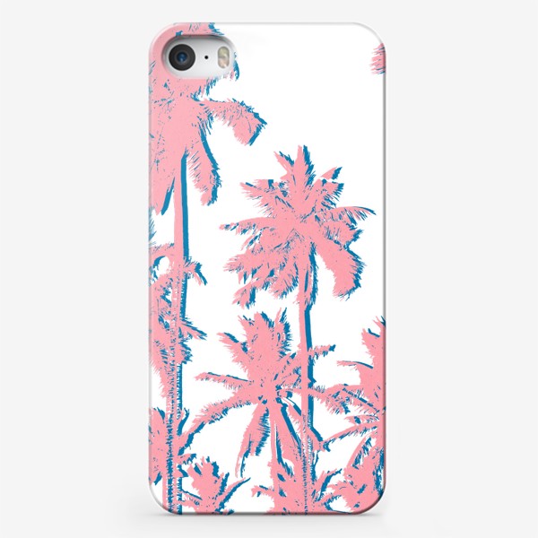 Чехол iPhone «Розово-голубые пальмы»