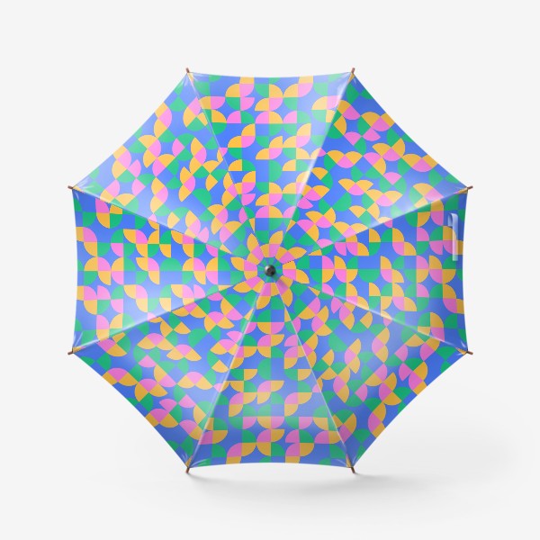 Зонт «Полукруги - геометрический летний узор»