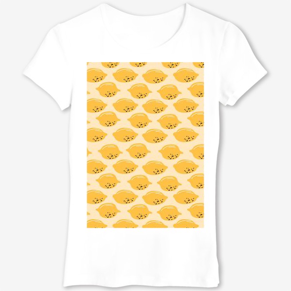 Футболка «Лимоны - летний желтый узор»