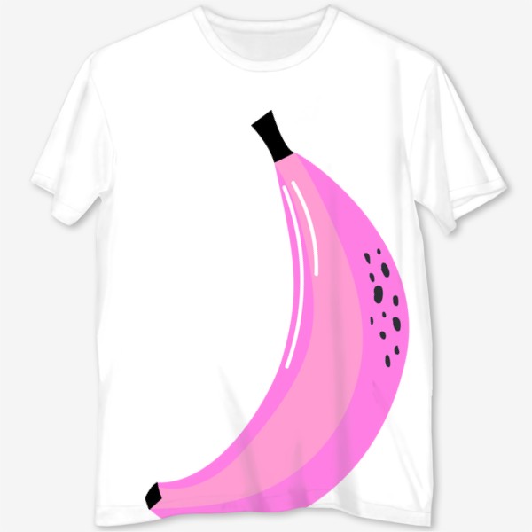 Футболка с полной запечаткой «Розовый банан. Яркий летний принт»