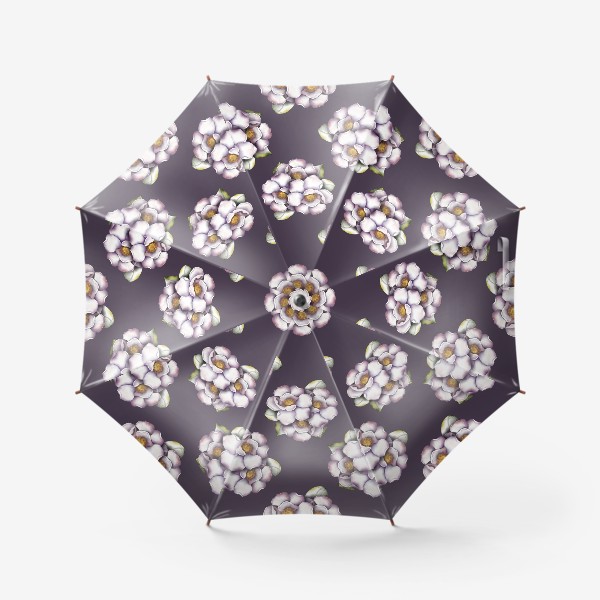 Зонт «Магнолии на фиолетовом»