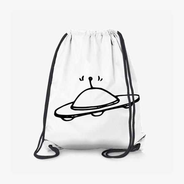 Рюкзак «рисунок летающей тарелки НЛО с антенной сигнала. транспорт инопланетянина дудл рисунок для ребенка мальчишке»