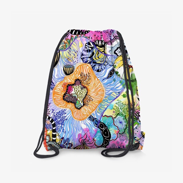 Рюкзак «Яркий цветочный абстрактный принт»