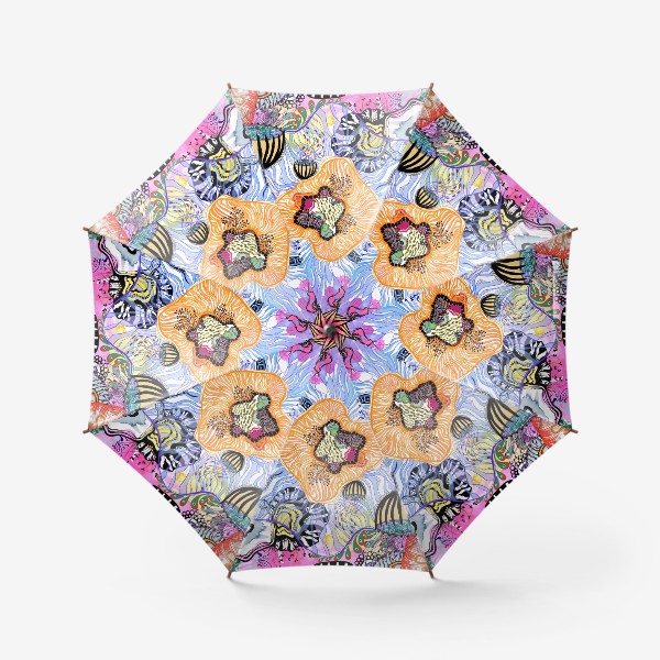 Зонт «Яркий цветочный абстрактный принт»