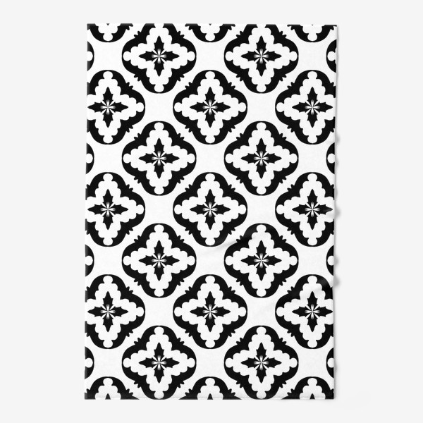 Полотенце «абстрактный черно белый паттерн из ромбов. простой геометрической паттерн»