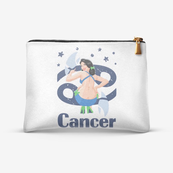 Косметичка «Знак зодиака Рак / Пинап девушка / Cancer zodiac sign»