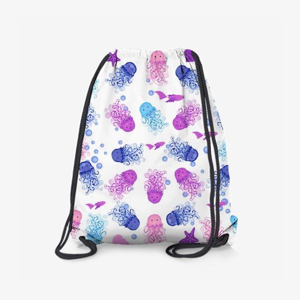 Рюкзак «Разноцветные маленькие медузы паттерн»