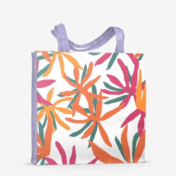 Сумка-шоппер «Тропические цветы летний принт»