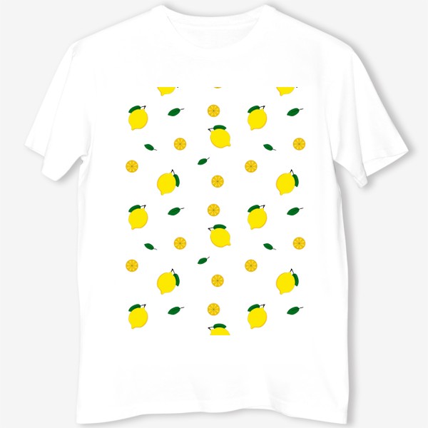 Футболка «яркий фруктовый паттерн с лимонами»