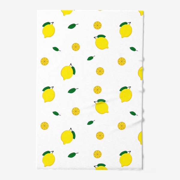 Полотенце «яркий фруктовый паттерн с лимонами»