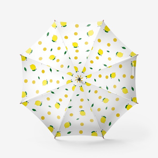 Зонт «яркий фруктовый паттерн с лимонами»