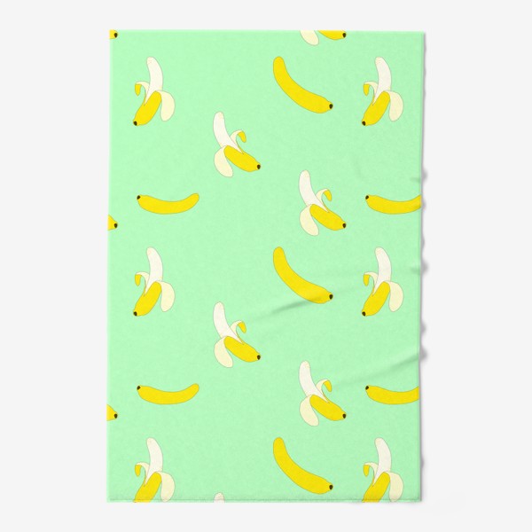 Полотенце «яркий вкусный  узор с жёлтыми бананами»