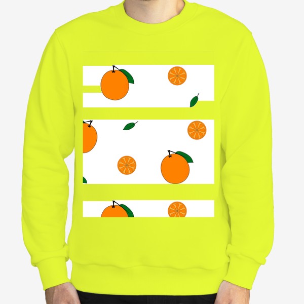 Свитшот «яркий фруктовый паттерн с апельсинами»