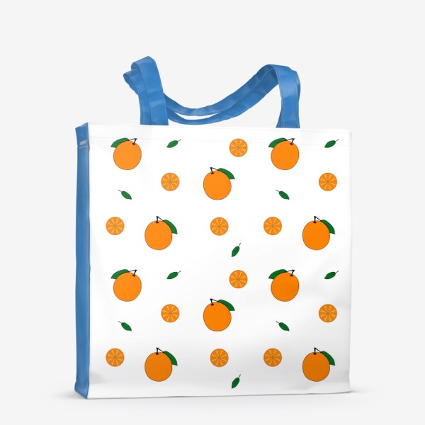 Сумка-шоппер «яркий фруктовый паттерн с апельсинами»