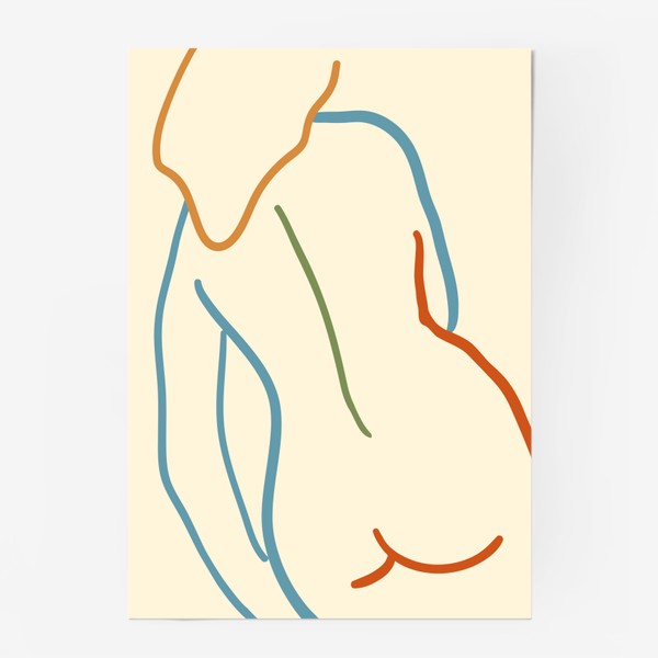 Постер «Женское тело, минимализм»