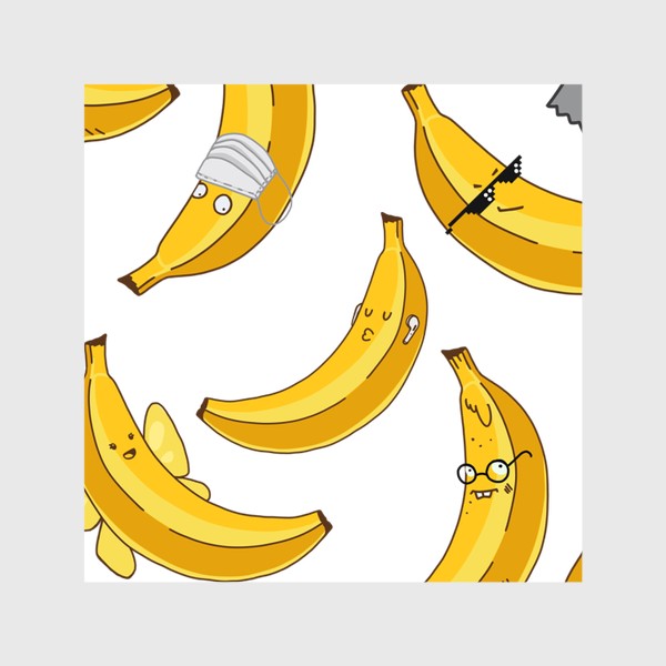 Шторы «Веселые бананы, принт»