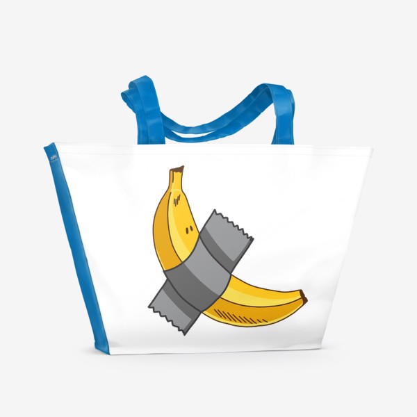Пляжная сумка «Современный банан, мем про современное искусство»