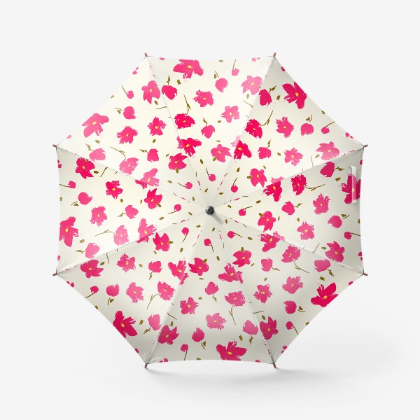 Зонт «розовые цветы акварель»