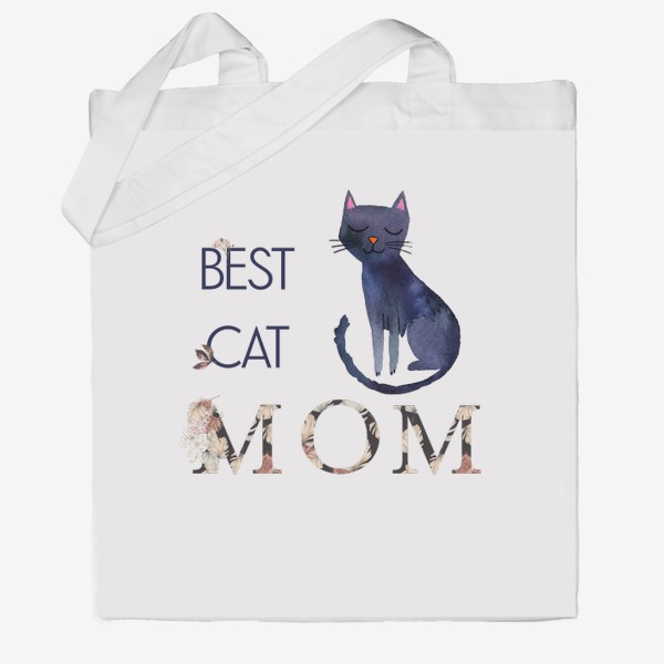 Сумка хб &laquo;Лучшая мама кошки Best Cat Mom&raquo;
