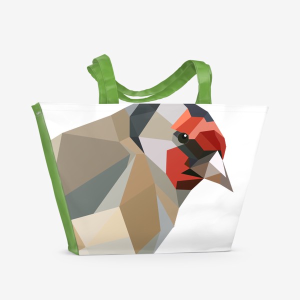 Пляжная сумка «Щегол, птицы»