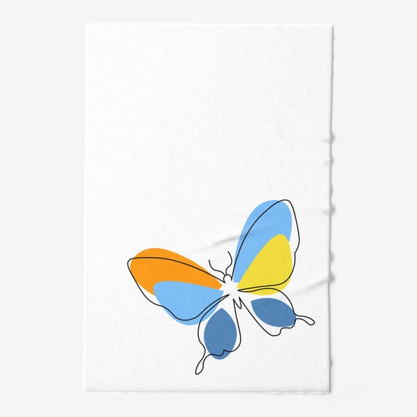Полотенце «Бабочка. Принт с абстрактной бабочкой.»