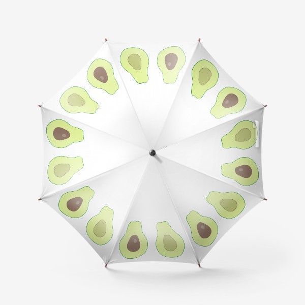 Зонт «Авокадо. Половинки авокадо. Летний принт.»