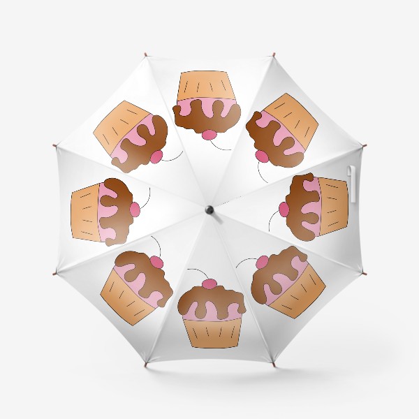 Зонт «Пирожное с кремом и ягодой»