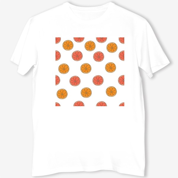 Футболка «Апельсиновые кружочки. Апельсин узор.»