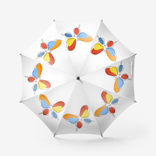 Зонт «Бабочка. Принт с абстрактной бабочкой.»
