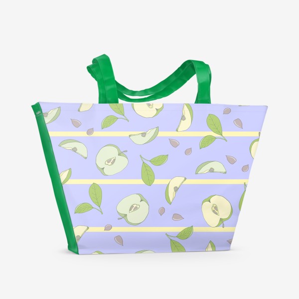 Пляжная сумка «Зеленые яблоки»