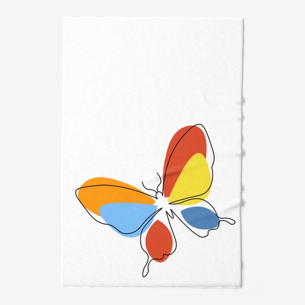 Полотенце «Бабочка. Принт с абстрактной бабочкой.»