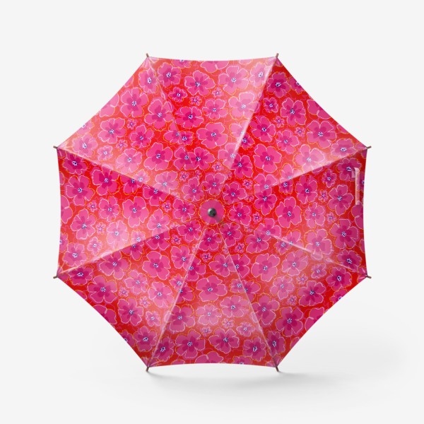 Зонт «Яркие розовые цветы»