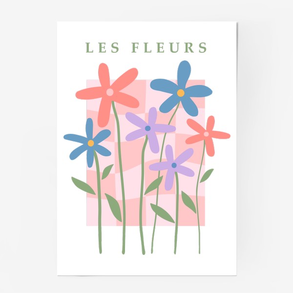Постер «Les fleurs, букет цветов»