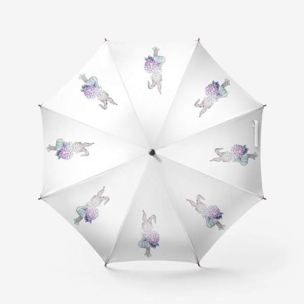 Зонт «Зайка с гортензией»