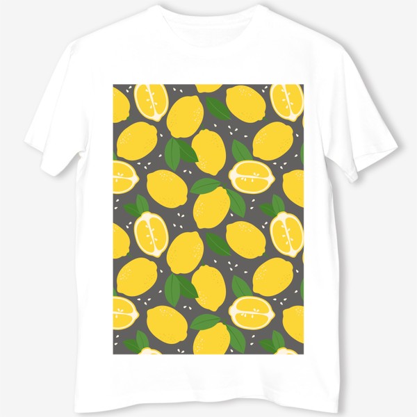 Футболка «Лимоны на сером»